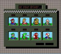Super Mario Kart, capture d'écran